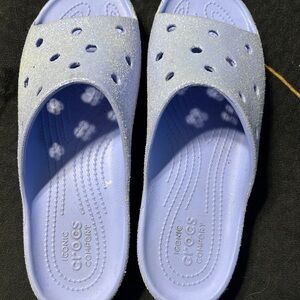 Lavender Crocs Slides